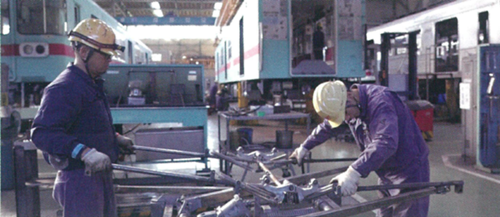 パンタグラフ点検